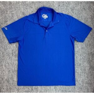 Ahead Sun Protection Golf Polo  Mens Large Royal Blue Performance S/S Shirt